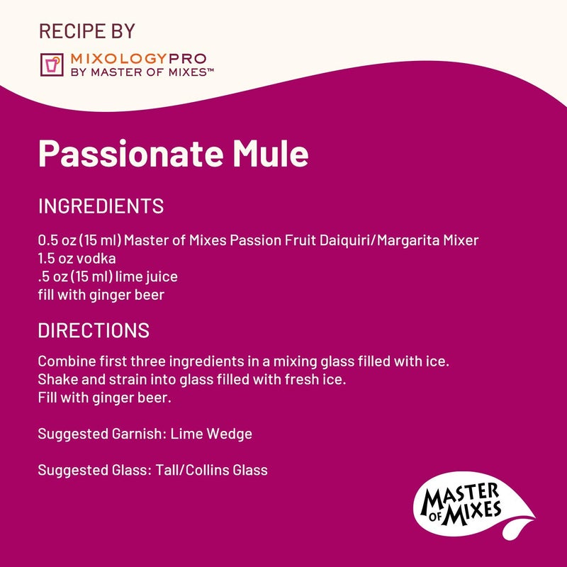 Master of Mixes Passion Fruit Drink Mix, Ready To Use, 1 Liter Bottle (33.8 Fl Oz), Pack of 3 - Image 5